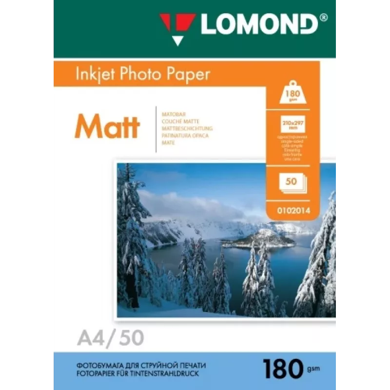 Lomond Photo Inkjet Paper Matte 180 g/m2 A4, 50 lapų