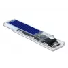 SSD korpusas DeLOCK 42620 Išorinis korpusas M.2 NVME PCIe SSD su USB Type-C lizdu permatomas