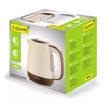 Feel-Maestro MR042 smėlio spalvos elektrinis virdulys 1,7 l Smėlio, Rudas 2200 W