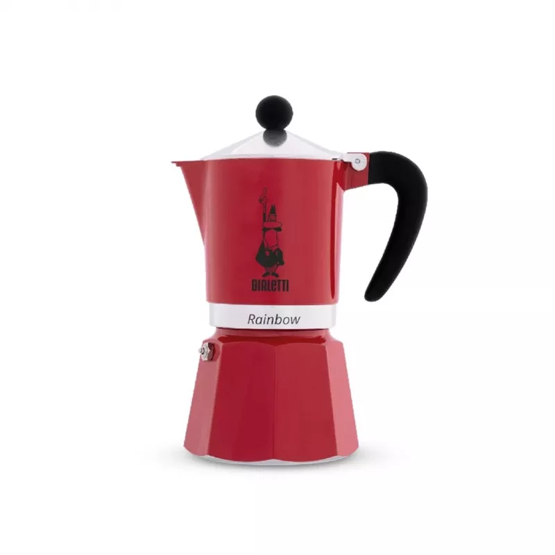 Kavinukas BIALETTI Rainbow 0,06 l — aliuminis, 60 ml, raudonas