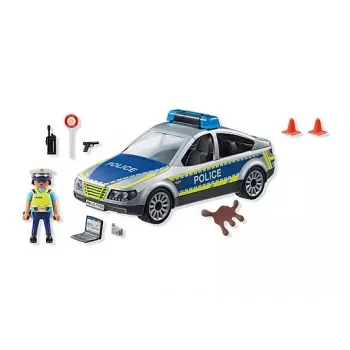 Playmobil policijos automobilis su sirena ir mirksinčia šviesa, įvairiaspalvis, plastikinis, 3+