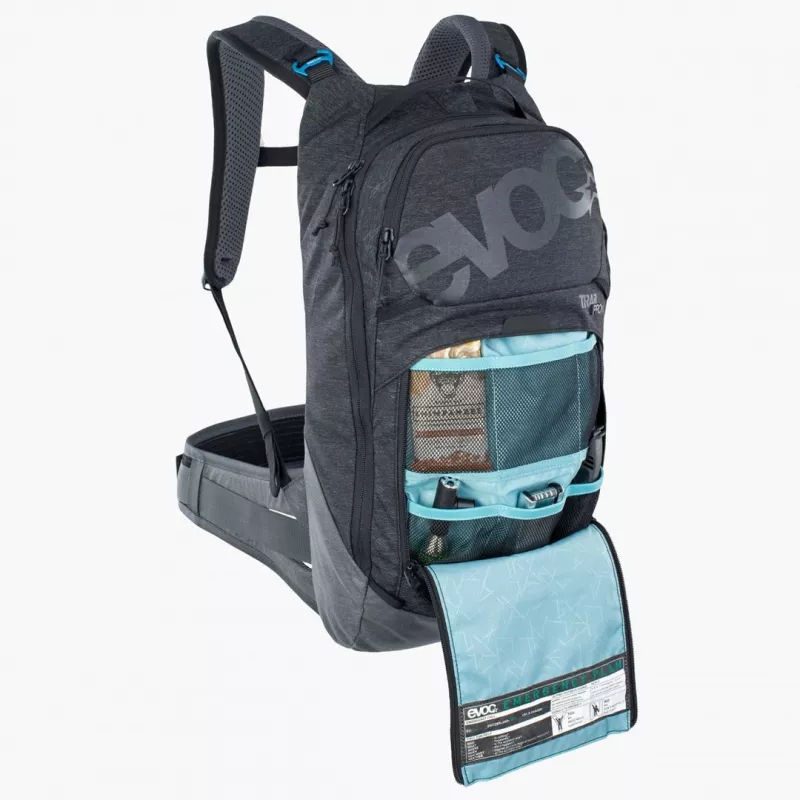 Dviračių kuprinė EVOC Trail Pro 10L anglies pilka sportinė