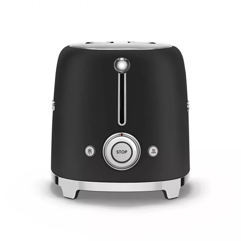 Smeg 50's Style TSF01BLMEU skrudintuvas, 2 riekėms, juodas, nerūdijantis plienas