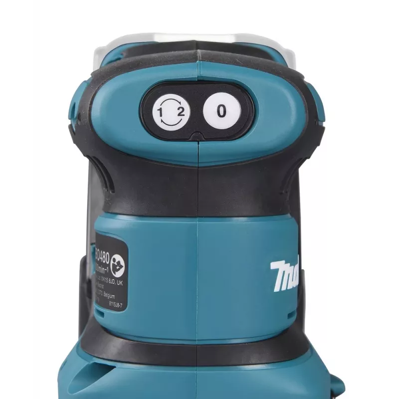 Makita DBO480Z nešiojamasis šlifuoklis Atsitiktinis orbitinis šlifuoklis 14000 OPM Juoda, Mėlyna 210 W