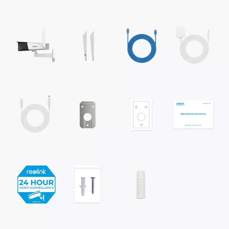 Reolink Duo Series W730 - 4K lauko Wi-Fi kamera, dvigubas objektyvas, 180° panoraminis vaizdas, asmens/transporto priemonės/gyvūno aptikimas