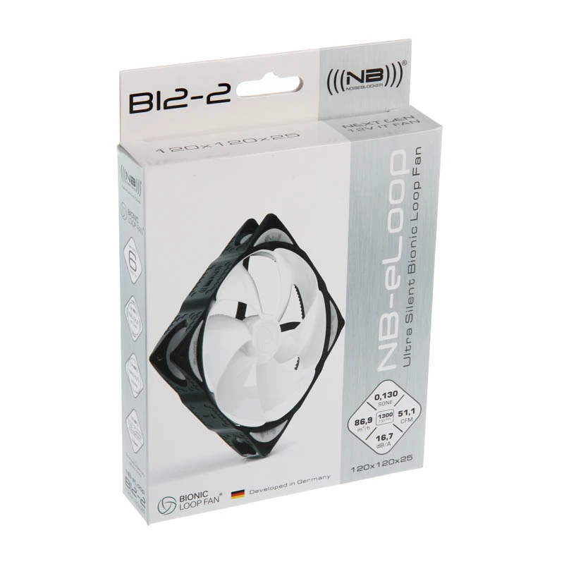 NOISEBLOCKER eLoop B12-2 120mm korpuso ventiliatorius