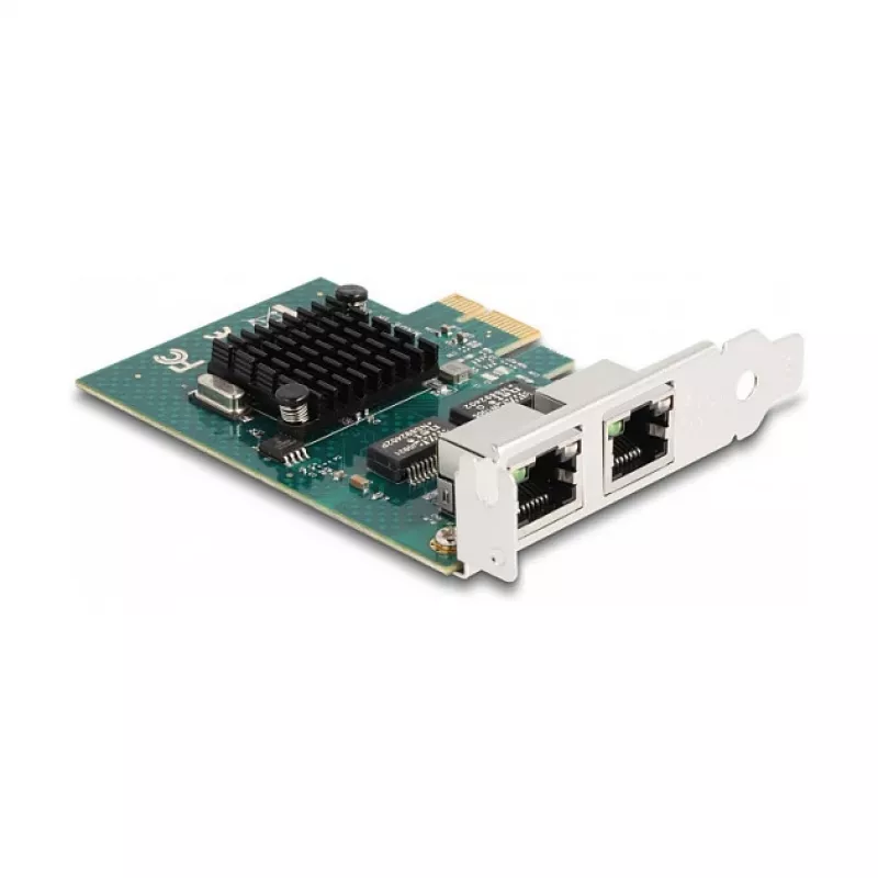 DeLOCK PCI Express x1 plokštė su 2 x RJ45 Gigabit LAN BCM pilka