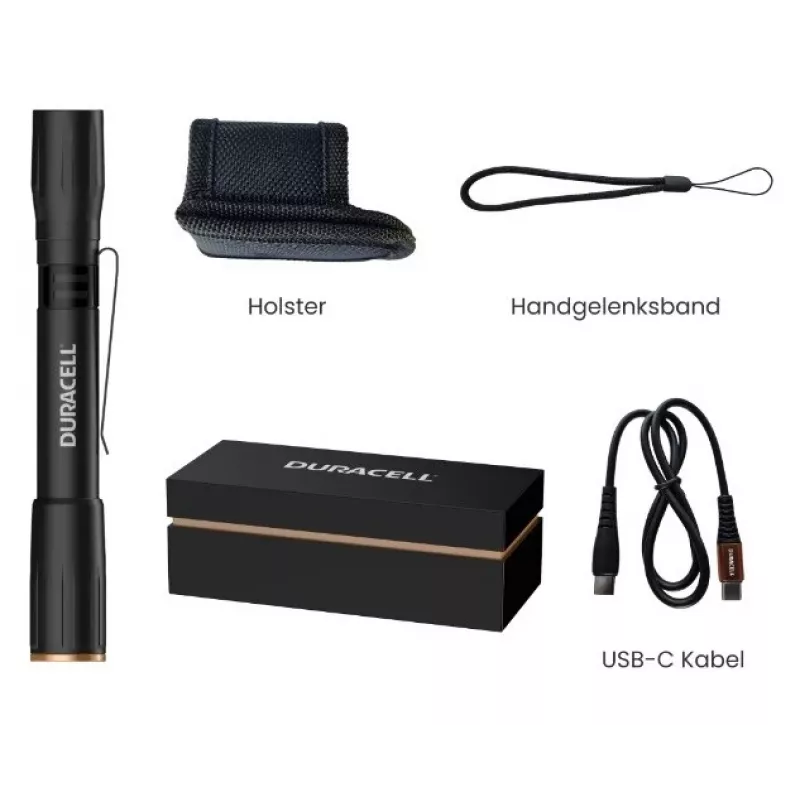 Duracell DF400R dovanų dėžutės žibintuvėlis, juodas