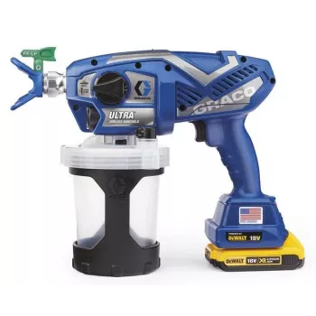 GRACO ULTRA AIRLES DAŽŲ PISTOLETAS (2 x baterija. 2AH DEWALT+ ĮKROVIKLIS) + KREPŠYS