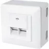 Išorinė dėžutė RJ-45 balta ShiverPeaks BS74272-SET