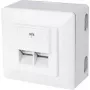 Išorinė dėžutė RJ-45 balta ShiverPeaks BS74272-SET