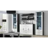 Bortelis Cama Meble UNI pilka/baltas blizgesys, 2 durys, 2 lentynos, 1320×380×920 mm