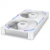 NZXT F280X RGB 140mm ARGB korpuso ventiliatoriai – balti, 2 vnt. pakuotėje