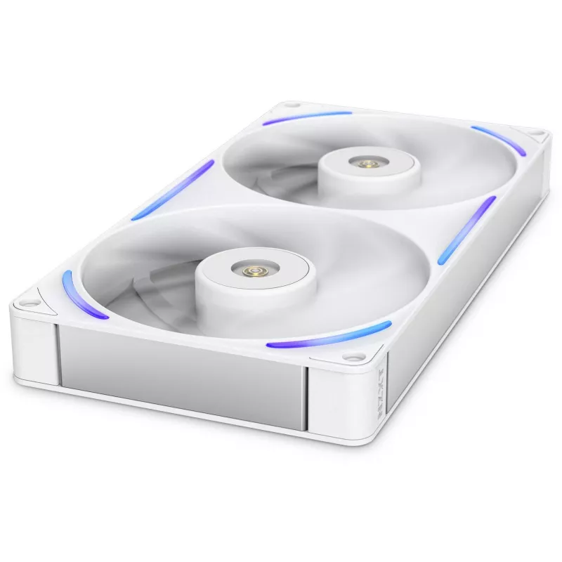 NZXT F280X RGB 140mm ARGB korpuso ventiliatoriai – balti, 2 vnt. pakuotėje