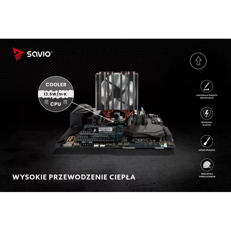 Termo pasta SAVIO TG-03 13,5 W/m·K, 2 g — terminio sąsajos junginys