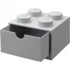 LEGO stalčius 4, pilka laikymo dėžutė su smaigeliais