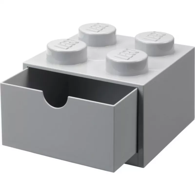 LEGO stalčius 4, pilka laikymo dėžutė su smaigeliais