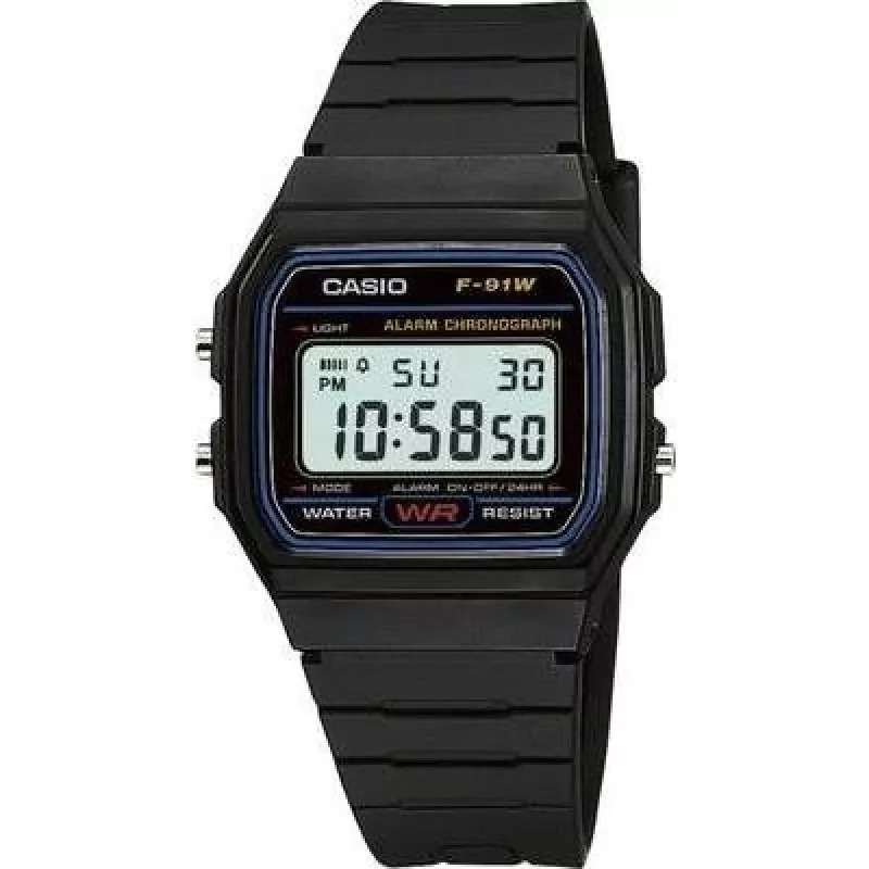 Casio F-91W-1YEF Juoda