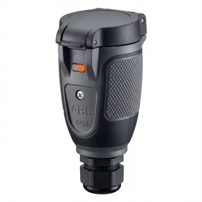 ABL 100000105 Profesionali jungtis. SCHUKO. Elamid-2K. juoda. sv. IP54. 1 tipas