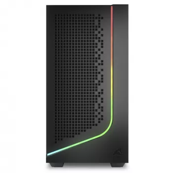 PC korpusas Sharkoon J1000 ARGB mATX — vidutinio dydžio „micro-ATX“ korpusas su ARGB apšvietimu