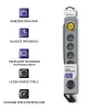Apsaugos nuo viršįtampių įrenginys Qoltec 50166 pilkas 6 kintamosios srovės lizdai 230V 3m