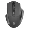 Belaidė optinė pelė DEFENDER Datum MB-345 RF, abiem rankoms tinkama/dešiniarankiams, 1600 DPI, 3 mygtukai, USB RF imtuvas, juoda