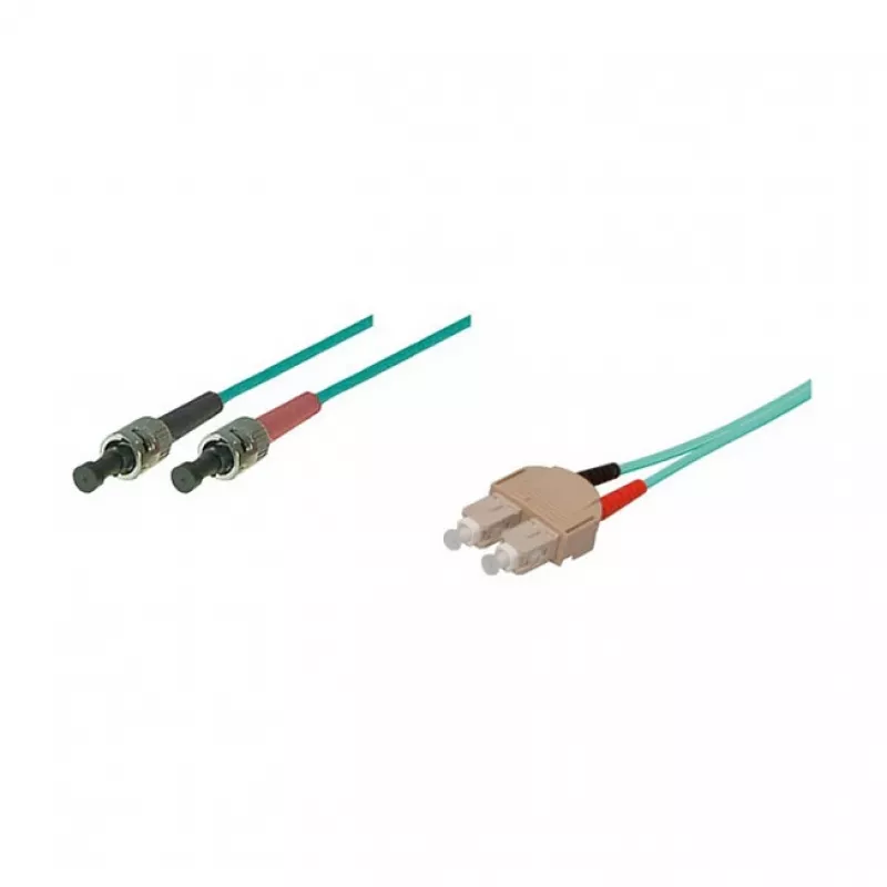 komutacinis kabelis LWL Duplex OM3 (Multimode, 50/125) SC/ST, LSZH, apgręžiamas poliškumas, 3m, Good Connections®