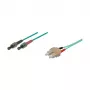 komutacinis kabelis LWL Duplex OM3 (Multimode, 50/125) SC/ST, LSZH, apgręžiamas poliškumas, 3m, Good Connections®