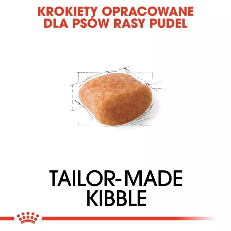 Sausas šunų maistas Royal Canin Poodle Adult 1,5 kg — Vištiena, 30 % baltymų, 19 % riebalų