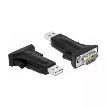 Serijinis laidas DeLOCK 66286 USB Type-A DB-9 Juodas 0,8 m