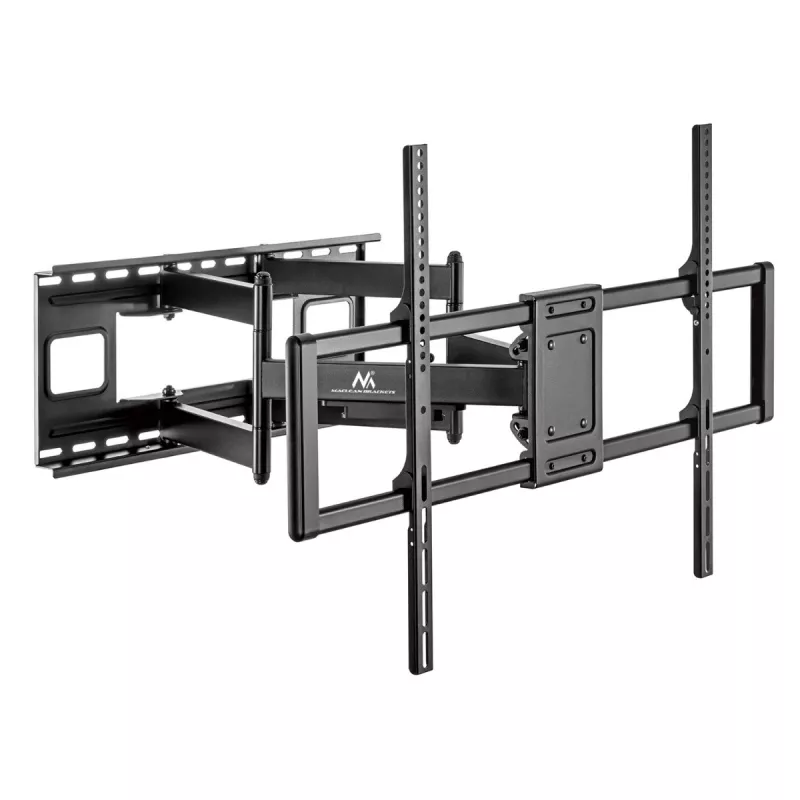 Maclean MC-482 TV sieninis laikiklis 60-120 colių plokštiems ir lenktiems televizoriams, iki 120 kg maks. VESA 900x600, pasukamas, pakreipiamas ir sukamas, universalus TV laikiklis