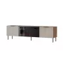 TV spintelė Cama Meble ALMERA 180,5×42×52,5 cm riešutmedžio/kašmyro su juodu židiniu