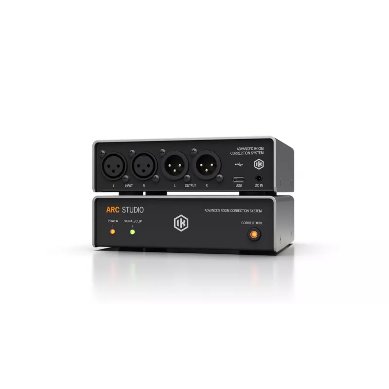 ik multimedia ARC Studio IP-ARC-STUDIO-IN garsiakalbiai, 50 W, 50 Ω išėjimo varža, 24 bitų / 96 kHz, juodi, 465 g