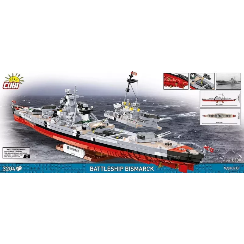 Konstruktorius Cobi Battleship Bismarck modelis su 3204 dalių - Cobi CO BI-4860