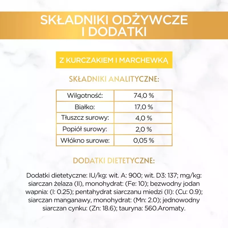GOURMET GOLD - Sotusis pyragėlis su vištiena ir morka 85g