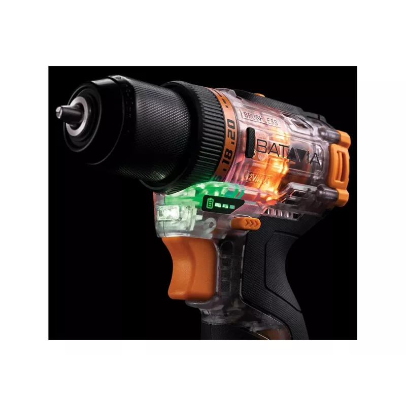 Batavia B.V. Fusion Drill 12V Brushless Drill Driver - Incl. baterija and Charger