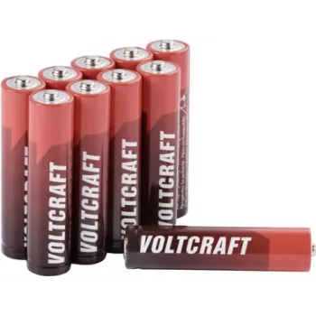 VOLTCRAFT Industrial LR03 Micro (AAA) baterija, šarminė-mangano, 1350 mAh, 1,5 V, 10 vnt. (VC-14066390)