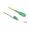 DeLOCK InfiniBand/šviesolaidinis kabelis 3 m LC SC Geltonas 83862