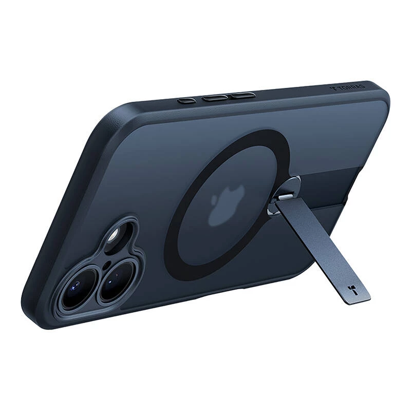 Torras Pstand Spin dėklas, skirtas iPhone 16 (juodas)