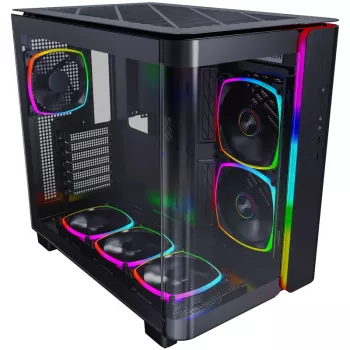 Montech KING 95 PRO Midi-Tower, grūdintas stiklas, ARGB - juoda