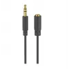 Wentronic Goobay 3,5 mm lizdo prailginimo laidas, juodas, 5 m - 3,5 mm kištukas (3 kontaktų, stereofoninis) > 3,5 mm lizdas (3 kontaktų, stereofoninis) (97122)