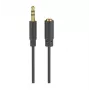 Wentronic Goobay 3,5 mm lizdo prailginimo laidas, juodas, 5 m - 3,5 mm kištukas (3 kontaktų, stereofoninis) > 3,5 mm lizdas (3 kontaktų, stereofoninis) (97122)