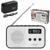 Nešiojamasis skaitmeninis radijas Adler AD 1907 — AM/FM, skaitmeninis imtuvas, žadintuvas, USB-C, 600 mAh baterija, LCD, 20 išsaugotų stočių, teleskopinė antena