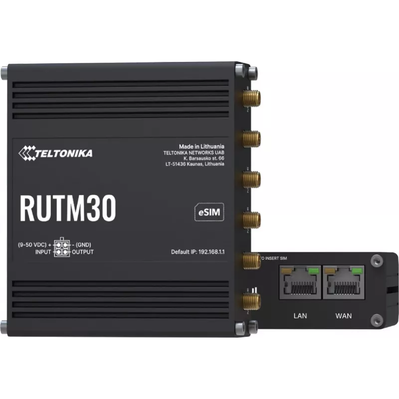 5G korinio ryšio maršrutizatorius TELTONIKA RUTM30 — mobiliems ir stacionariems įrenginiams su „Wi‑Fi“