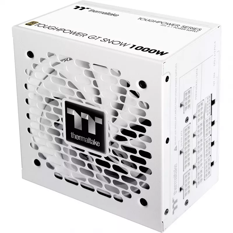 Maitinimo blokas PSU THERMALTAKE Toughpower GT Snow 1000W ATX 24-pin, 80 PLUS Gold, baltas, 120mm ventiliatorius