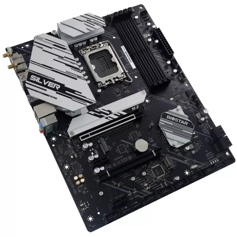 Pagrindinė plokštė Biostar B760A-Sidabrinė Intel B760 LGA 1700 micro ATX