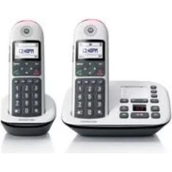 Motorola CD5011 išmanusis telefonas skambintojo ID juoda, balta