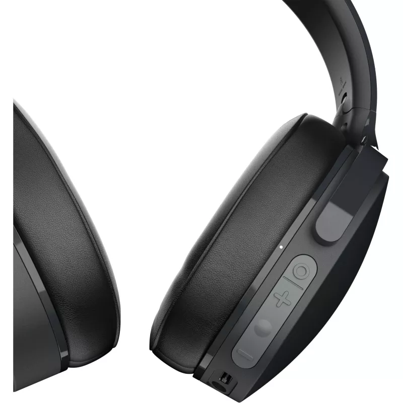 Ausinės ant galvos Skullcandy Hesh Evo — laidinės ir Bluetooth 5.0, 36 h baterija, USB-C, 3,5 mm, sulankstomos, triukšmo slopinimas, juodos