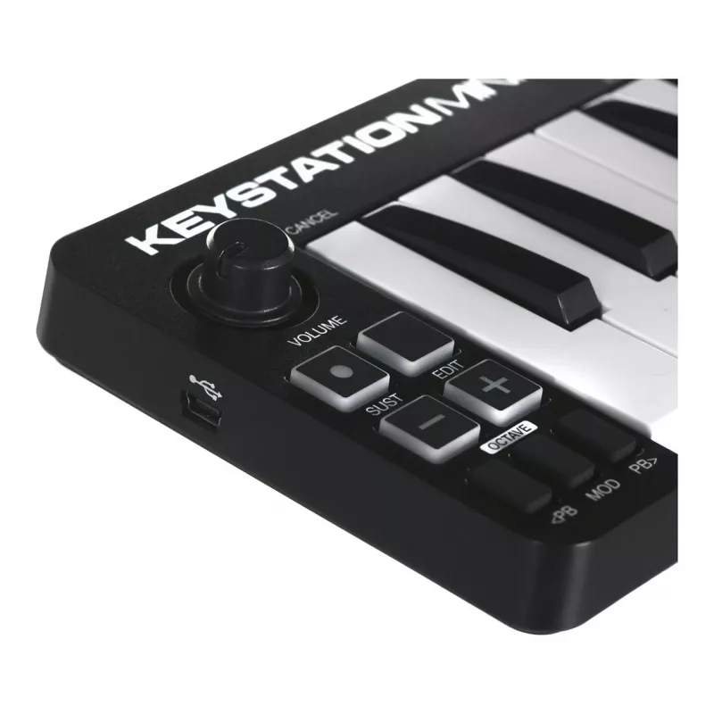 M-AUDIO Keystation Mini 32 MK3 MIDI klaviatūra 32 klavišai USB juoda, balta