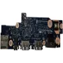 Dell dešinės pusės I/O dukterinė plokštė, skirta Dell Latitude 3420, turinti 2 USB prievadus, garso prievadą, RJ-45 ir microSD lizdą (F78FC)